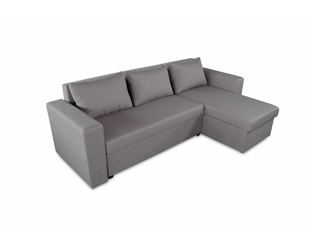 Coltar Extensibil Amadeo Gri, cu lada de depozitare, reversibil Coltar Extensibil Amadeo Gri, cu lada de depozitare, reversibil