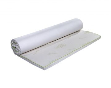 Green Future Aloe Vera Fedőmatrac, félkemény, 7 zónás, memóriahabos, 6 cm, levehető, antiallergén huzattal