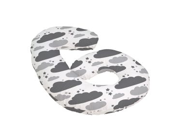 Bebeluca Balloon Terhespárna, szilikonszálas, levehető, mosható mikroszálas huzatú, mintás, sötétszürke