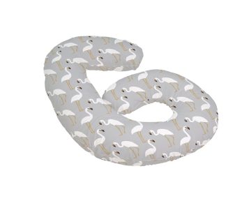 Bebeluca Balloon Terhespárna, szilikonszálas, levehető, mosható mikroszálas huzatú, mintás, szürke