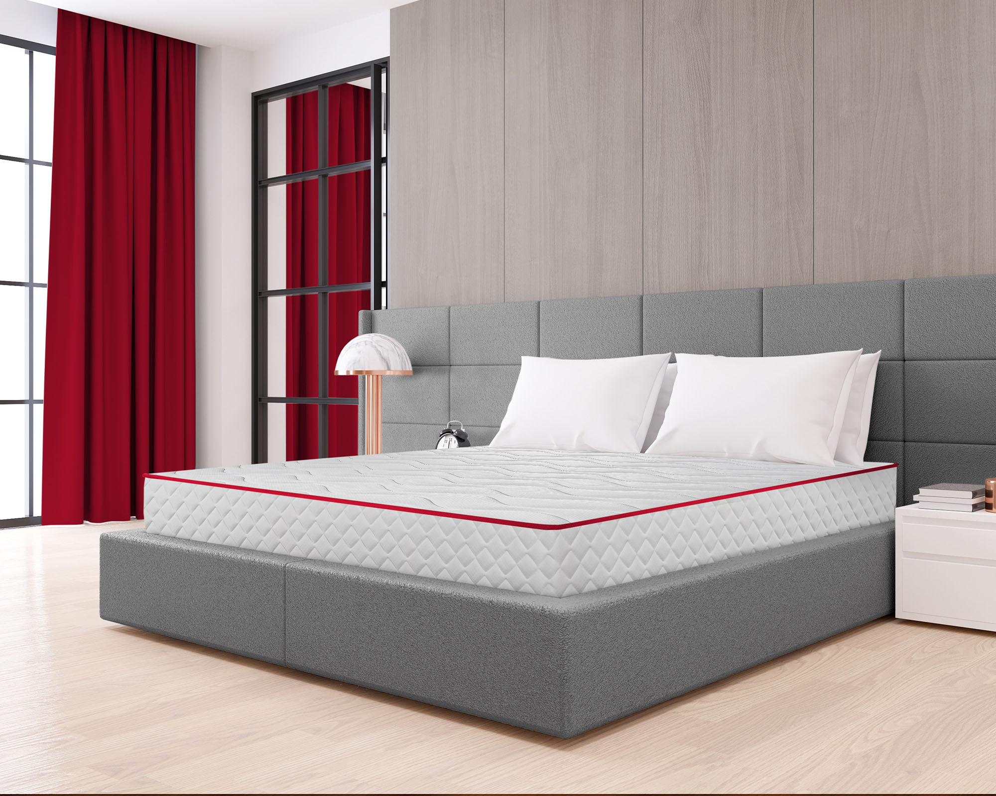 Bedroom,Interior,Dssign,With,Modern,Minimalist,Style.,cozy,White,Room,And